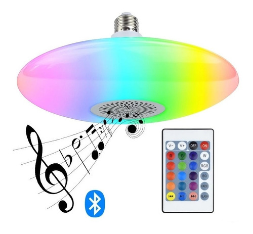 Luz Disco Rgb Ufo Con Parlante Bt Y Control 60w Circuit