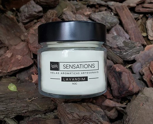 Imagem 3 de 7 de Lavandim - Vela Aromática Perfumada Decorativo 140g