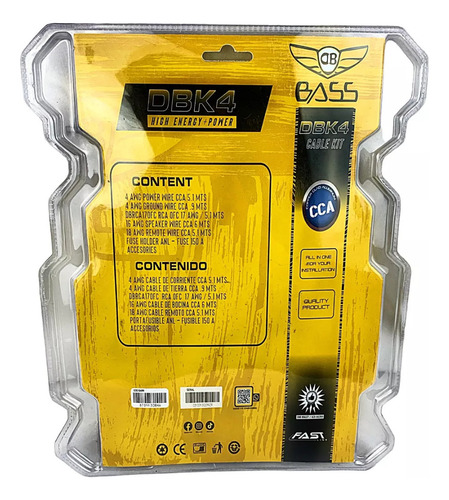 Kit De Instalación Ampli Db Bass Dbk4 Calibre 4 Ultraflex