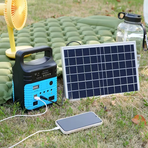 Generador solar portátil con panel solar y bombilla LED, kit de generador  de energía solar para energía de respaldo de emergencia, salidas USB CC