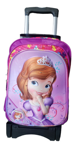 Mochila Con Ruedas Primaria Modelo Princesa Sofia 3d (Reacondicionado)