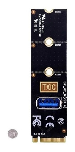 Imagem 3 de 6 de Adaptador Conversor Riser M.2 M2 Para Usb 3.0 Pci-e