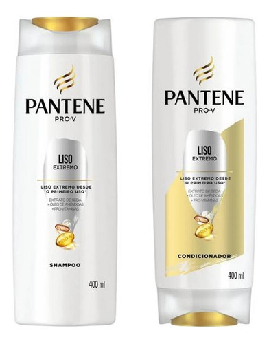 Kit Shampoo + Condicionador Pantene 400ml Liso Extremo