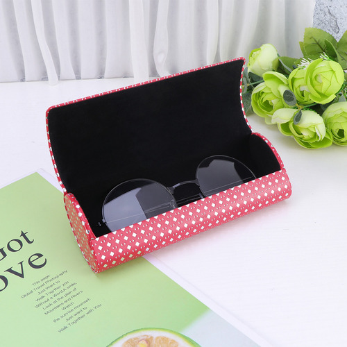 Funda Para Gafas Con Diseño De Rombos Rojos Y Azules, 2 Unid