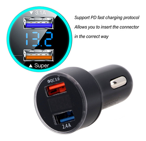 Cargador Para Auto Tipo C Carga Rapida Pd|usb