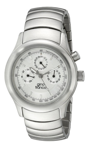 Reloj Hombre Gino Franco 961sl Cuarzo Pulso Plateado En