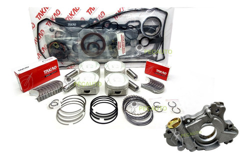Kit Pistão Anéis Bronzinas Juntas Bomba 1.8 16v 1zz Corolla