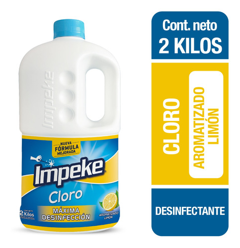 Cloro 2 Kg Aroma Limón Impeke