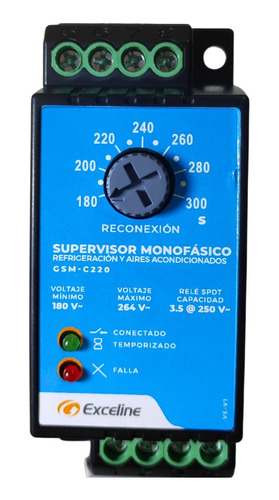 Supervisor Monofásico De Refrigeración Y A/a 220v Bornera 