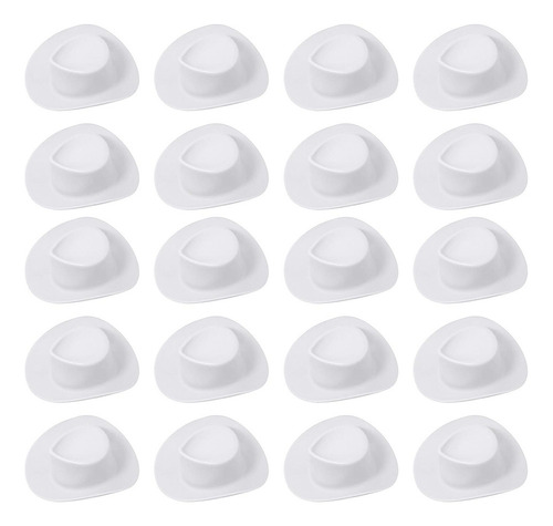 Mini Sombrero De Vaquero Para Muñeca, Decoración Blanco