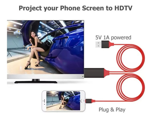 Cable Convertidor De Teléfono A Tv Cable Hdmi Android 3 En 1