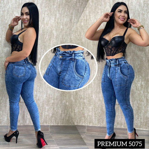 Imagen 2 de 10 de Studio Jeans Pantalon De Dama Levanta Cola Moda Colombiana