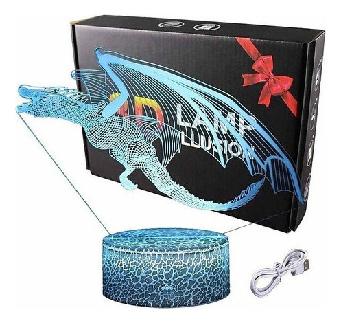 T Luz Nocturna Led De Dinosaur Illumination 3d For Childre