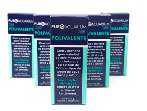 Imagen 2 de 8 de Polivalente Puroacuarium 5gr Acuario Combate Enfermedades