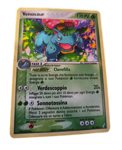 Cartas Pokemon Venusaur 28/100 Italiano Ex Crystal Guardians