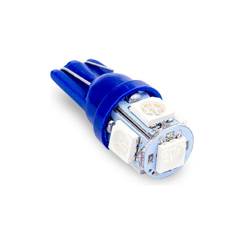 Par Lâmpada Led Pingo T10 6000k 5 Leds Smd 12v Azul Tarponn