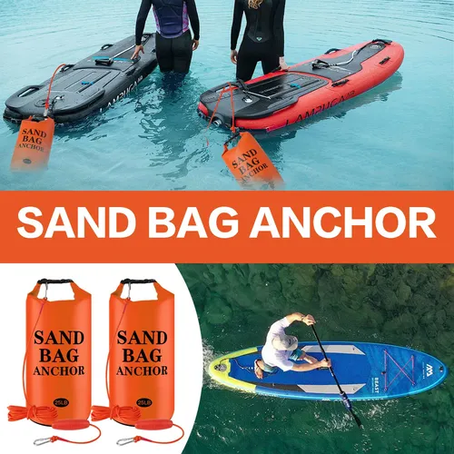 Bolsas De Anclaje De Arena 11.34 Kg Kit 2 En 1 Para Lanchas