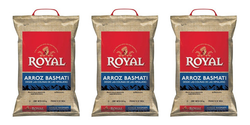 Arroz Basmati Royal Sin Gluten Premium Desde Himalaya 13.5kg