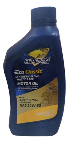 Aceite Semi Sintetico Multigrado 20w50 Api Eco Clasicc
