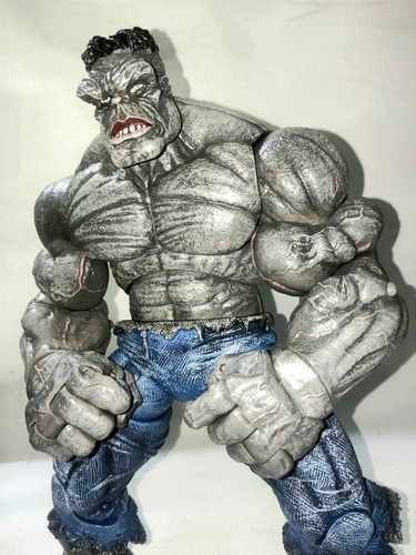 Hulk Gray Marvel Toybiz Icons 2006 Raro,30 Cm Custom Pintura