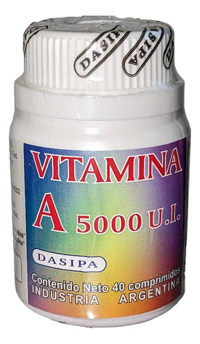 Vitamina A 5000 Ui X 40 Comprimidos Dasipa