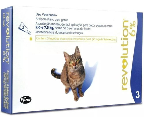 Combo Revolution Gato 45 Mg 2,6 A 7,5 Kg 3 Pipetas -oferta