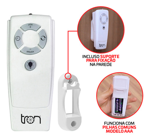 Ventilador De Teto Búzios Max Led Preto 127V Com Controle Remoto Compatível Com Alexa