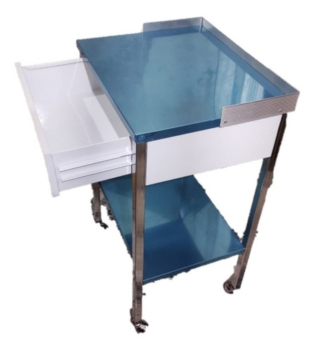 Mesa Pasteur Con Cajón Esmaltado.