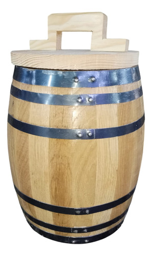 Barril Tepachero Madera Roble 5 Litros Beige