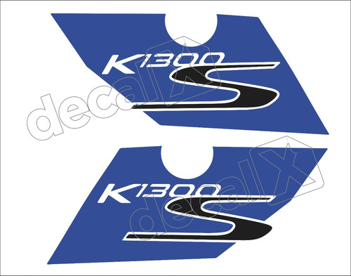 Adesivo Faixa Compatível Com K1300s Branca E Azul Bwk1300s01