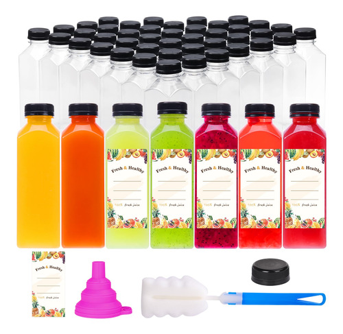 Moretoes 64 Botellas De Jugo De 16 Onzas, Botellas Reutiliza