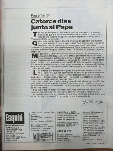Juan Pablo Ii Entre Nosotros Esquiú (Usado)