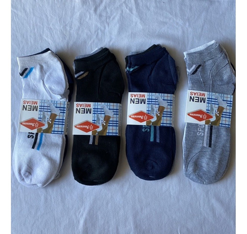 Kit 12 Pares Meia Soquete Cano Curto Barato Promoção Atacado
