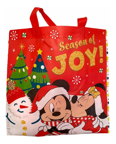 Bolsa Reutilizable Disney Navidad Tela Ideal Para Regalo