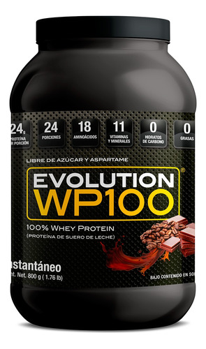 Evolution Proteina Suero De Leche (whey) Wp100 800 G Sabores Sabor Moka