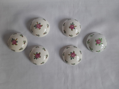 Antiguos Casquetes Porcelana Griferia Baño Flores