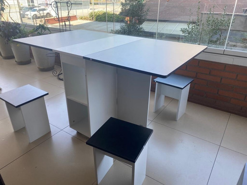 Comedor Plegable Para 4 Personas Incluye 4 Pisos 140x80x76