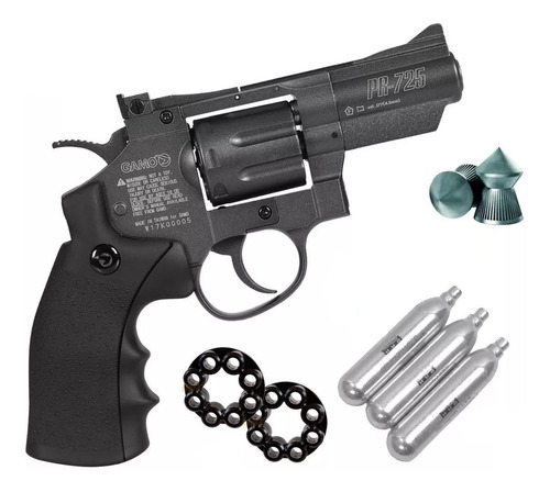 Imagen 1 de 10 de Revolver Aire Comprimido Pistola Co2 Gamo Pr-725 Full Metal