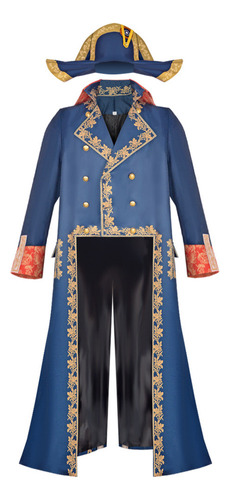 Napoleon Cosplay Corte Medieval Disfraz Azul