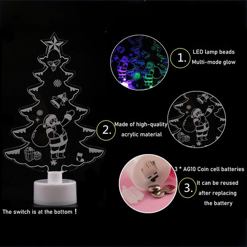 Luces Led Noche,lámpara Muñeco Nieve De Colores Intermitente