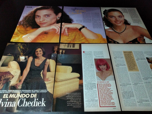 (ah063) Silvina Chediek * Recortes Revistas Clippings (Usado)