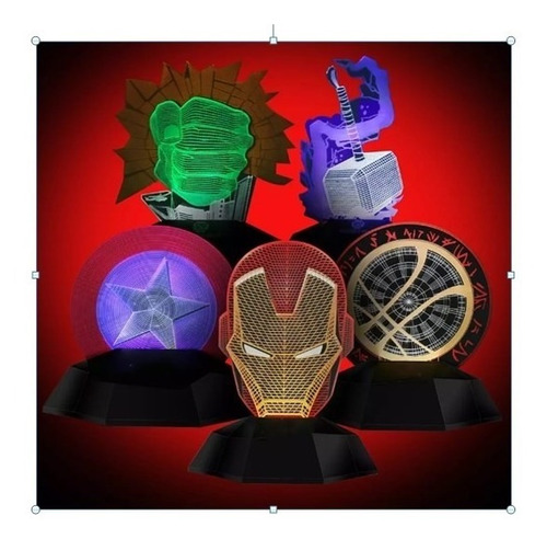 Lamparas Avengers 3d