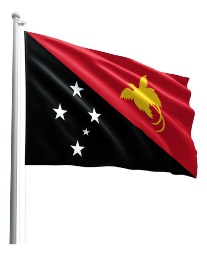 Bandeira De Papua-nova Guiné Em Tecido Oxford 100% Poliéster