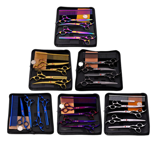Juego De Tijeras De Aseo Para Perros Professional Multicolor