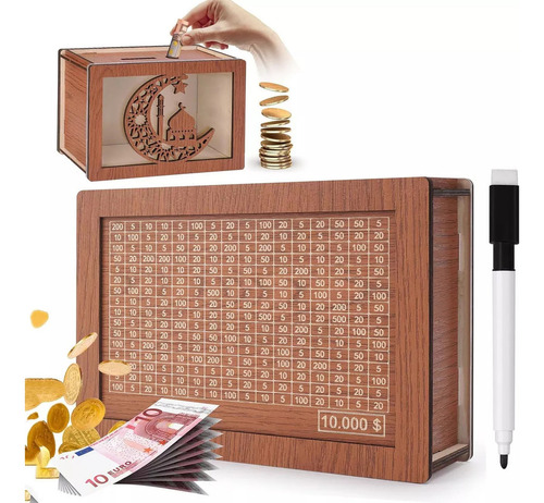 Nx Para Caja De Ahorros De Madera Para Ahorrar Dinero,