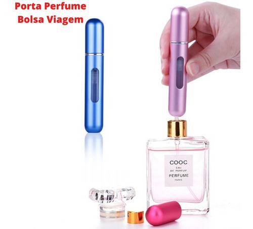 2 Frascos Porta Perfume Atomizador Recarregável Spray 8ml