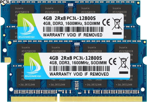  8gb (2x4gb) Ddr3l-1600 Sodimm 1,35v/1.5v Laptop Memoria Ram