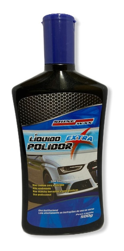 Polidor Liquido De Pintura Automotiva 500ml - Carro/moto - Shine Wax - Uso Profissional, Auto Brilho E Rendimento