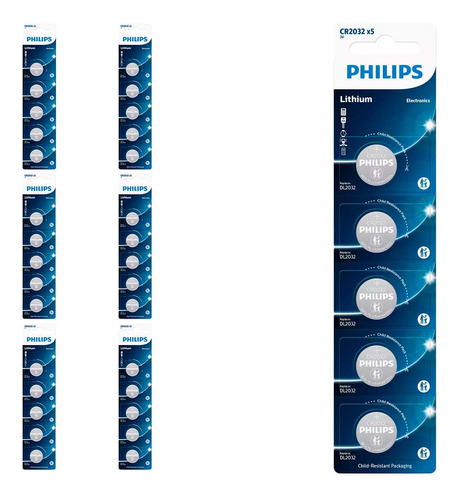 35 Baterias Cr2032 Philips (7  Cart)