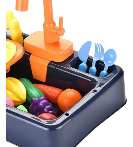Juguete De Cocina Para Niños, Lavavajillas Azul Azul